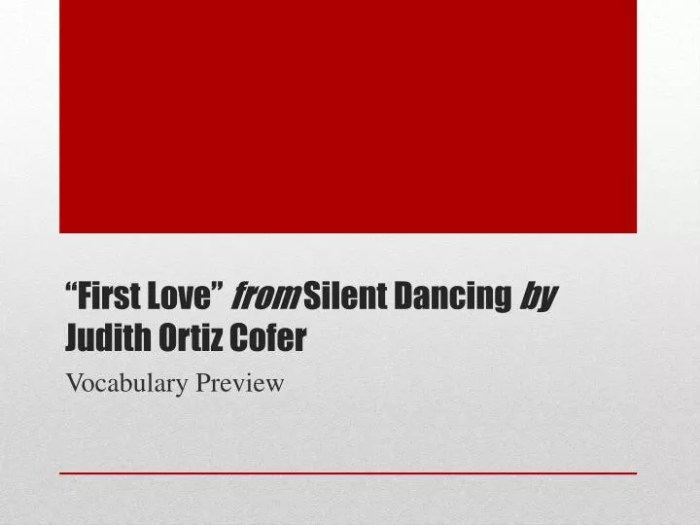 First love by judith ortiz cofer