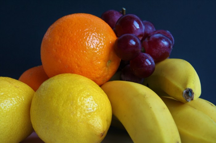 A farmer grows apple orange lemon banana