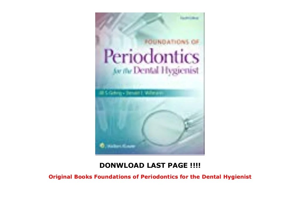 Foundations of periodontics for the dental hygienist 6th edition